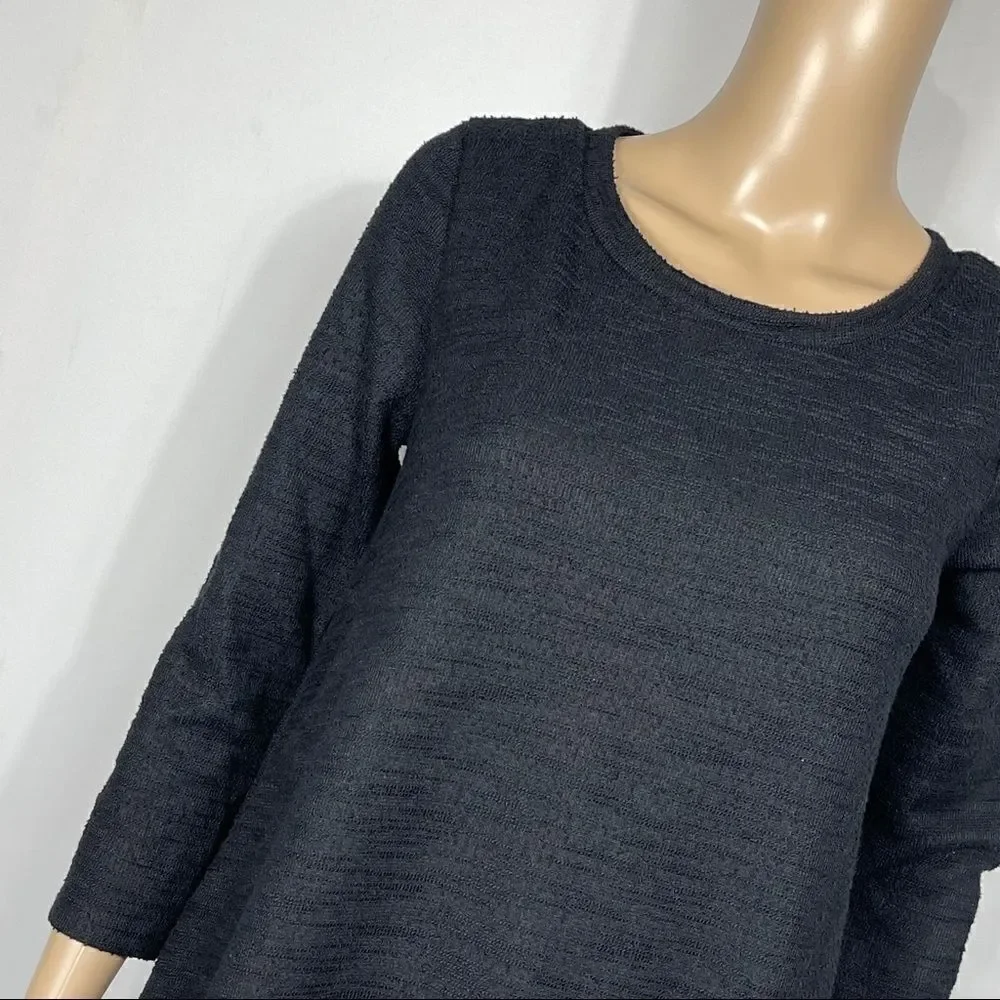 Loft Black Long Sleeve Midi Dress